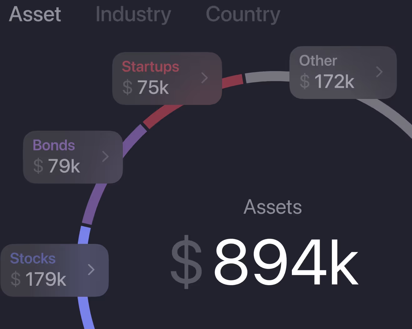 Balance Dashboard Widget – Equilibrium Metrics Visualization A circular balance indicator from the app dashboard, showing equilibrium between two metrics (e.g., income/expenses, workload/rest).